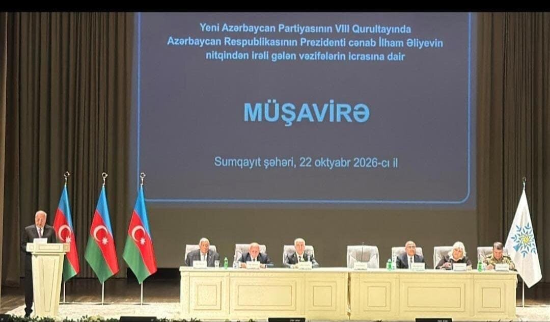 ZAKİR FƏRƏCOVUN İŞTİRAKI İLƏ SUMQAYITDA YAP-ın VIII QURULTAYINDAN İRƏLİ GƏLƏN VƏZİFƏLƏR MÜZAKİRƏ OLUNUB